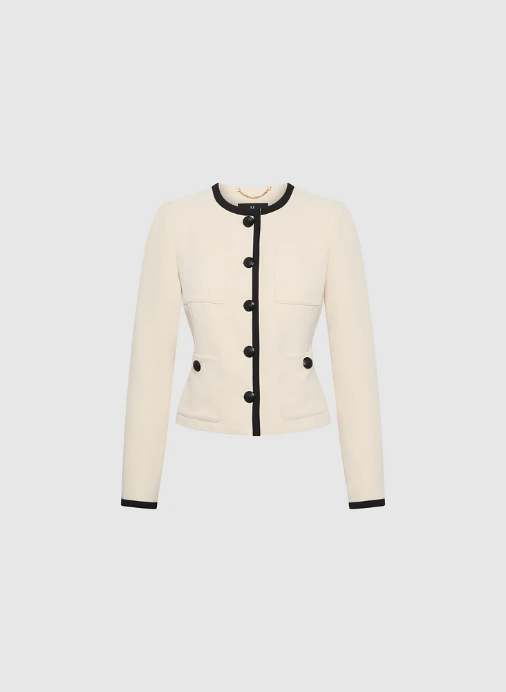 Veste à bordures contrastantes