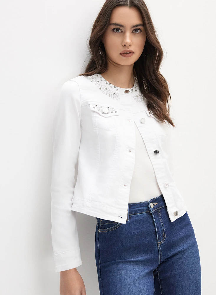 Joseph Ribkoff - Veste en denim à pierres