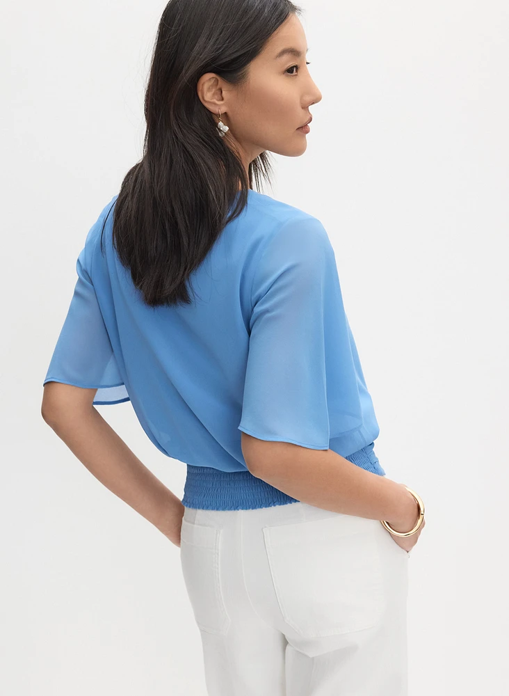V-Neck Chiffon Blouse