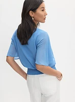 V-Neck Chiffon Blouse