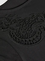 Cut-Out Embroidered T-Shirt
