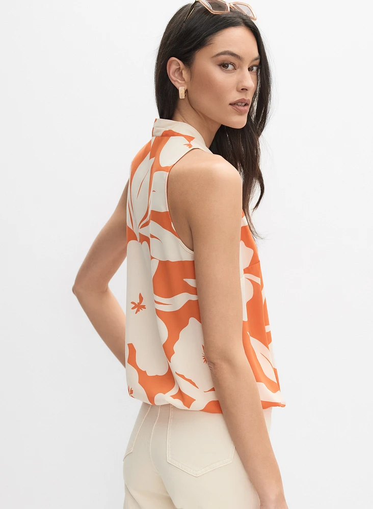 Floral Sleeveless Blouse