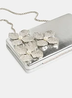 Floral Embellished Box Clutch