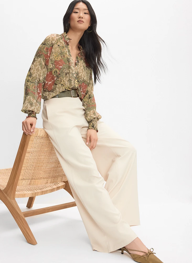 Pantalon à jambe large
