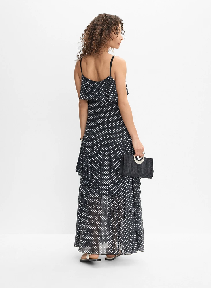 Polka Dot Chiffon Dress