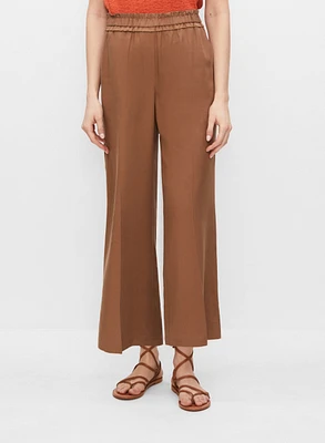 Pantalon jambe large en tencel