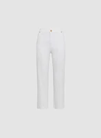 Capri en denim à jambe droite