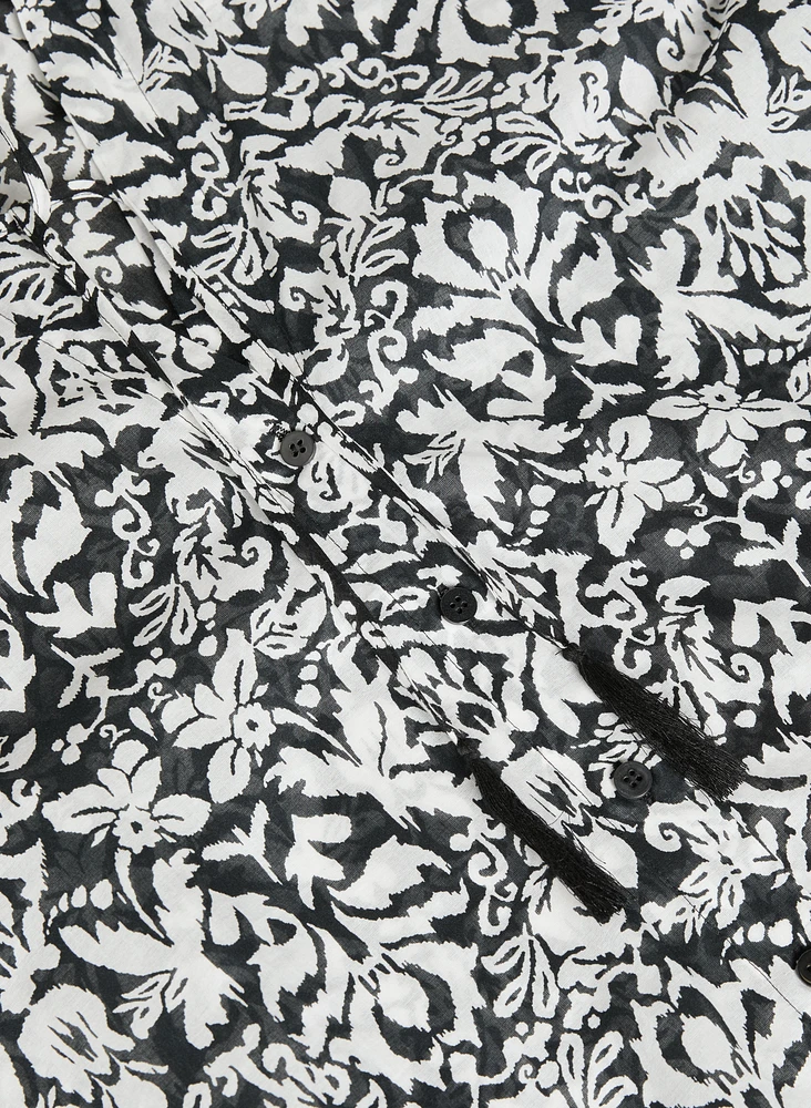 Mixed Print Blouse