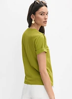 Satin Detail T-Shirt