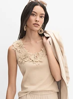 Floral Appliqué Tank Top