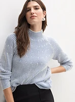 Funnel Neck Wool-Blend Sweater