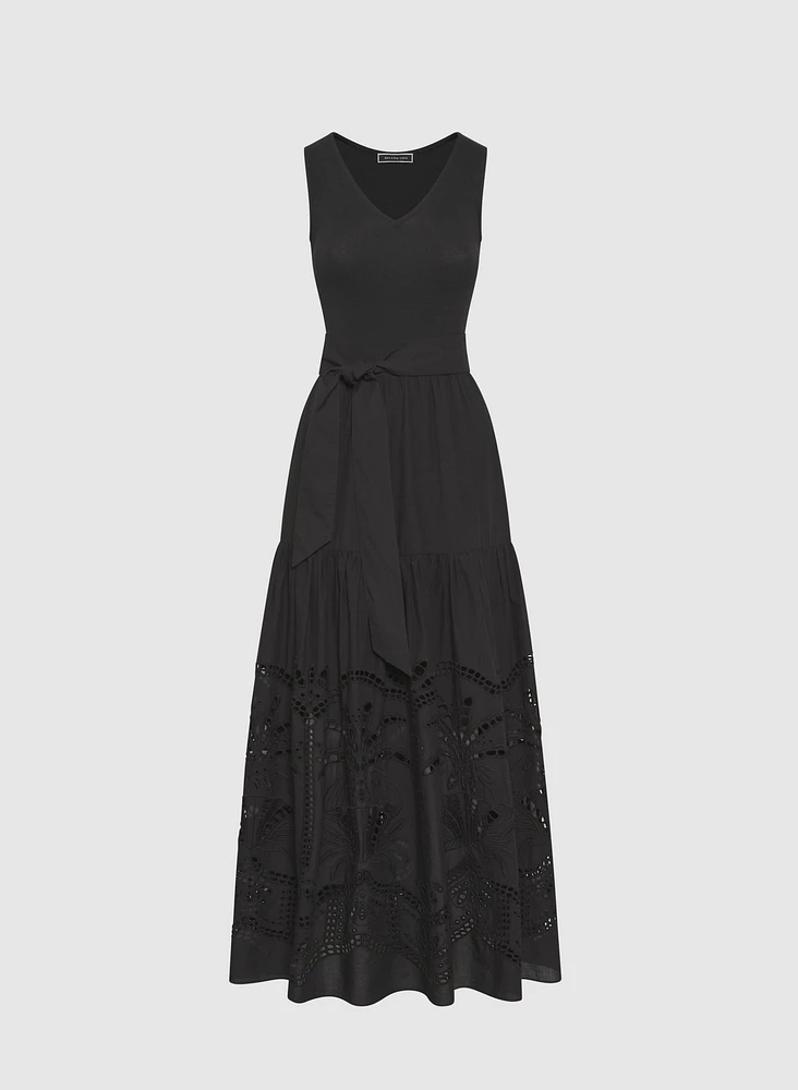 Cotton Cutout Maxi Dress