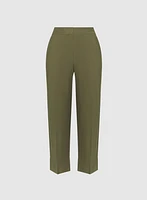 Pantalon à jambe droite écourtée