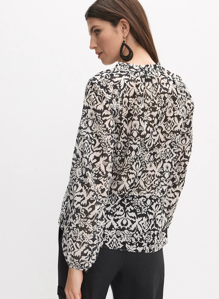 Mixed Print Blouse