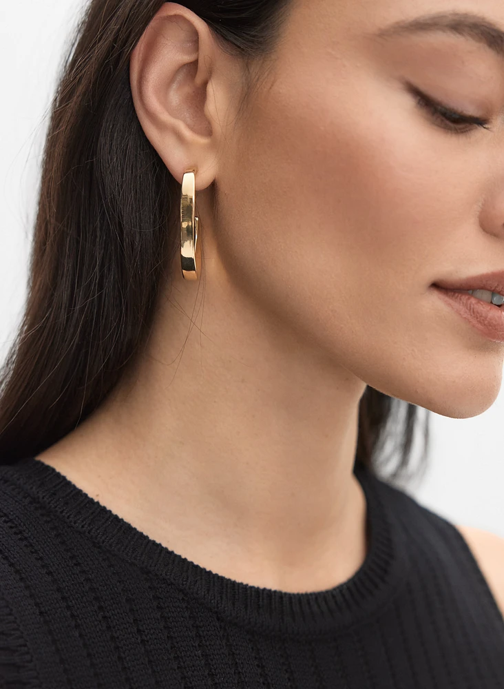 Boucles d'oreilles en anneaux métalliques
