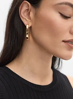 Boucles d'oreilles en anneaux métalliques