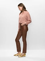 Coated Straight Leg Jeans
