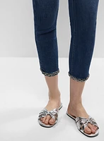 Capri en denim à jambe étroite