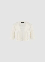 Pointelle Knit Bolero
