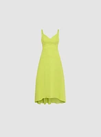 Robe midi en mélange de lin