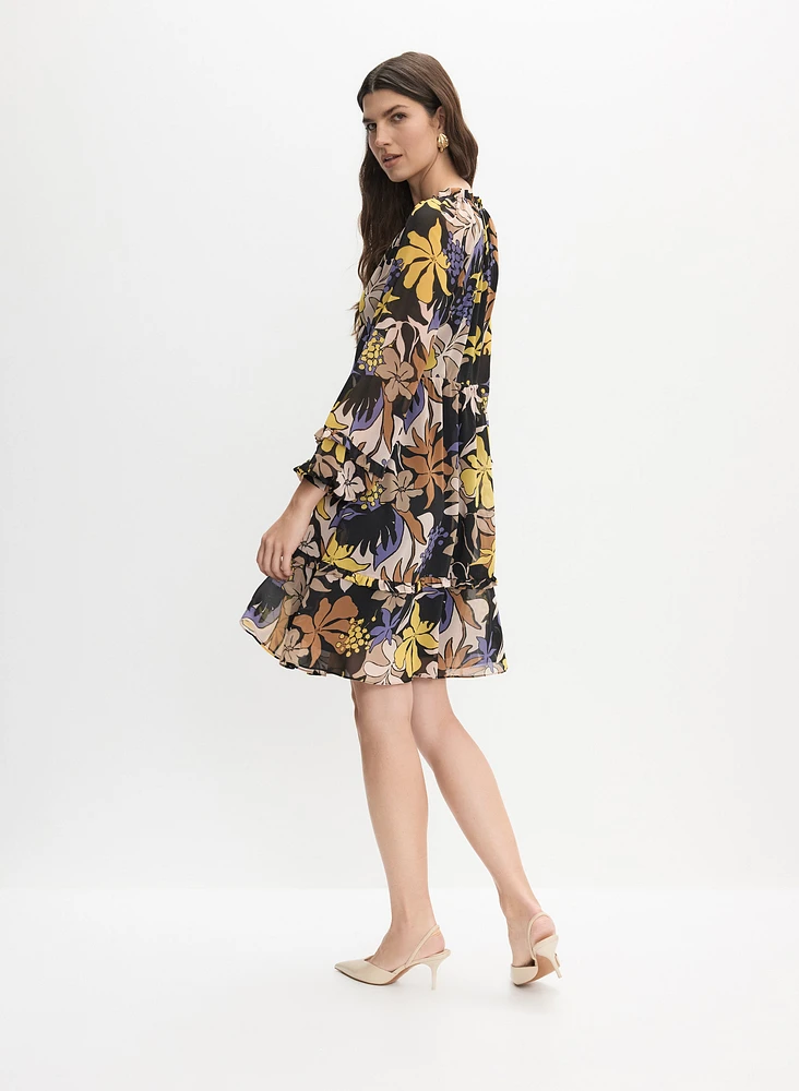 Tropical Chiffon Dress