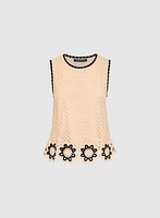 Débardeur à crochet floral
