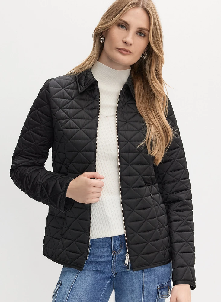 Manteau matelassé à ceinture