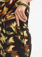 Abstract Wide-Leg Pants