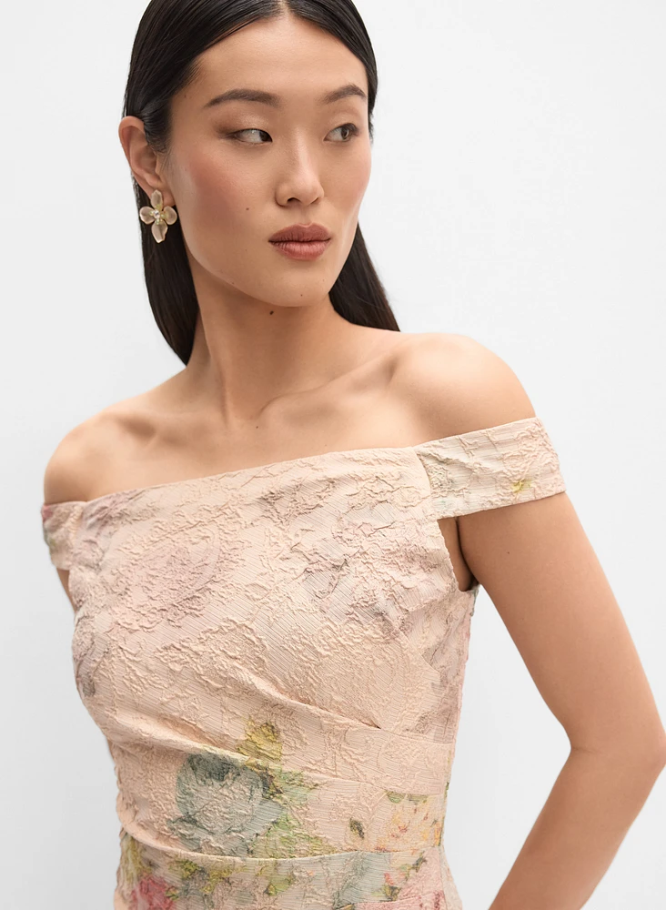 Adrianna Papell - Robe florale matelassée