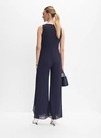 Asymmetric Chiffon Jumpsuit