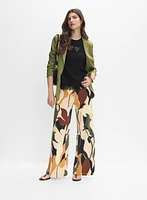 Abstract Wide-Leg Pants