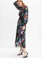 Floral Plissé Dress