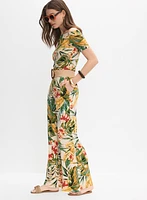 Tropical Wide-Leg Pants