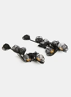 Boucles d'oreilles florales pendantes