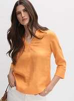 Joseph Ribkoff - Blouse col polo en lin