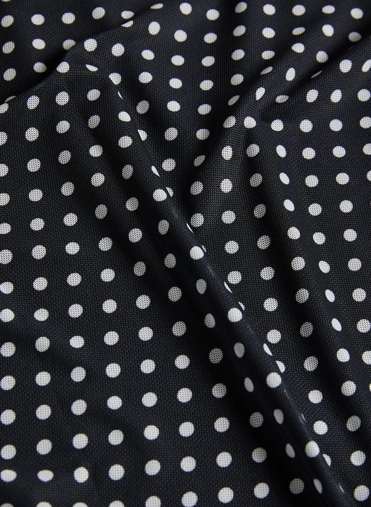 Polka Dot Chiffon Dress