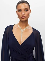 Chiffon Capelet Dress