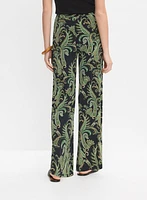 Paisley Wide-Leg Pants