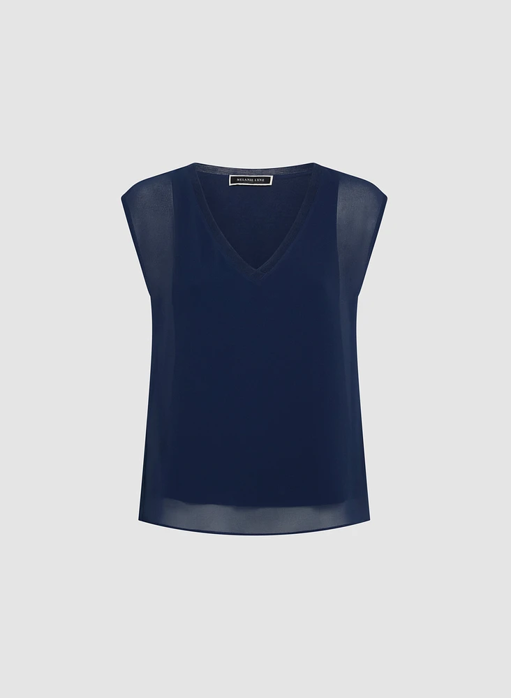 V-Neck Chiffon Blouse