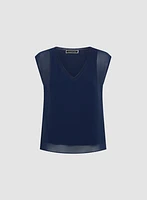 V-Neck Chiffon Blouse