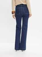 Drawstring Flare-Leg Jeans