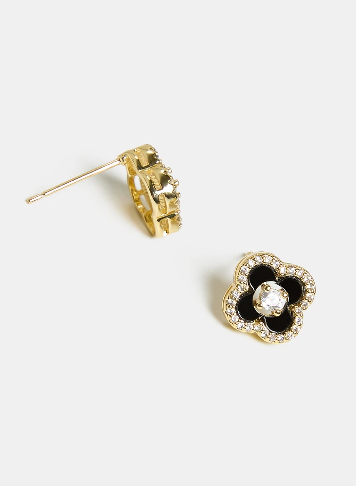 Boucles d'oreilles trèfle en résine