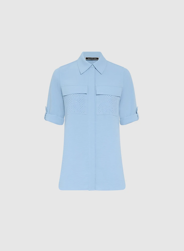 Blouse boutonnée utilitaire