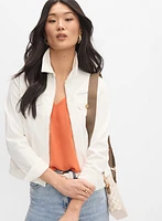 Zip Front Denim Jacket