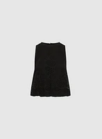Sleeveless Eyelet Blouse