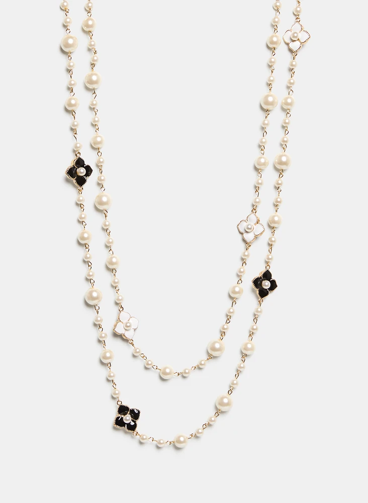 Pearl & Floral Necklace