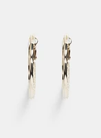 Boucles d'oreilles en anneaux lisses