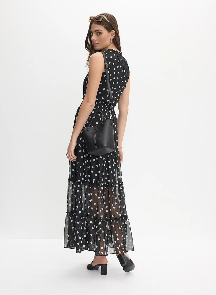 Robe maxi à pois
