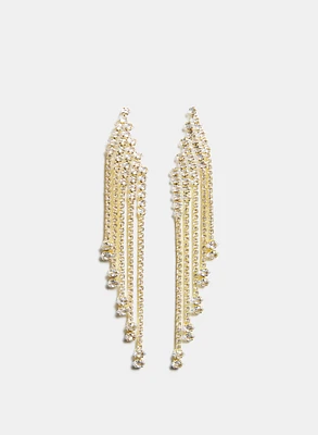 Cubic Zirconia Cascade Earrings