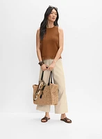 Fringe Hem Knit Tank Top